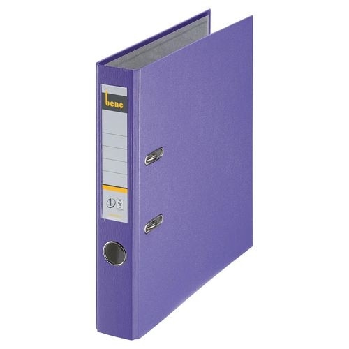 Bene No.1 Power Ordner Schmal DIN A4 50 mm Violett 2 Ringe 291600VI Pappkarton Matt Hochformat Image
