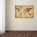 Charlton Home® 'Time Zones Map of the World' Graphic Art Canvas/Metal in Brown | 22 H x 32 W x 2 D in | Wayfair E90AFDCD947E4F4FBAD042BF3321862F