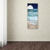 Breakwater Bay 'Beach Moonrise I' Painting Print Canvas, Wood in White | 47 H x 20 W x 2 D in | Wayfair 1B95F79AA4AB4165B468109AD3333D45