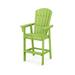 POLYWOOD® Nautical Curveback Adirondack Outdoor Bar Chair Plastic in Green | 54.38 H x 28.25 W x 30.5 D in | Wayfair ADD612LI