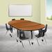 Flash Furniture Goddard 76" Oval Wave Flexible Laminate Activity Table Set w/ 12" Student Stack Chairs Laminate/Metal | 25 H in | Wayfair