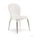 Tarrison Diana Stacking Patio Dining Side Chair Plastic/Resin in White, Size 33.5 H x 16.0 W x 20.0 D in | Wayfair ASDIANWHT