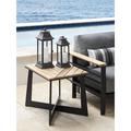 Tommy Bahama Outdoor South Beach Square End Table Wood/Metal in Brown | 21.75 H x 27.75 W x 21.25 D in | Wayfair 3940-957