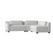 Blue/White Sectional - My Chic Nest Alisa 108" Wide Right Hand Facing Sofa & Chaise w/ Ottoman Linen//Velvet | 24 H x 108 W x 94 D in | Wayfair