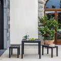 Tarrison Patio Perfection Steward 3 Piece 2 Person Seating Group Plastic in Black | Wayfair AGPAPUANT-Kit