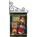 Breeze Decor Joy Snow Woman 2-Sided Polyester 19 x 13 in. Flag Set in Brown/Green/Red | 18.5 H x 13 W x 1 D in | Wayfair