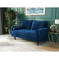Corrigan Studio® Gabrielo 58" Square Arm Sofa Loveseat Polyester in Blue | 34 H x 58 W x 32 D in | Wayfair 31440CEEB7344CE781A707731AC2B969