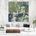 17 Stories Obscured Horizon II by Jennifer Goldberger - Wrapped Canvas Painting Print Canvas in Green | 72 H x 72 W x 1.5 D in | Wayfair