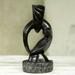 Latitude Run® Artisan Hand-Crafted Mother & Child Figurine Wood in Black/Brown | 11 H x 5.5 W x 2.4 D in | Wayfair 263010