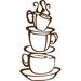 Trinx Coffee Cup Double Sided Visual Wall Decal Vinyl in Brown | 55 H x 81 W in | Wayfair 80C753CDBE5F49CFA7800E9D35190CFE