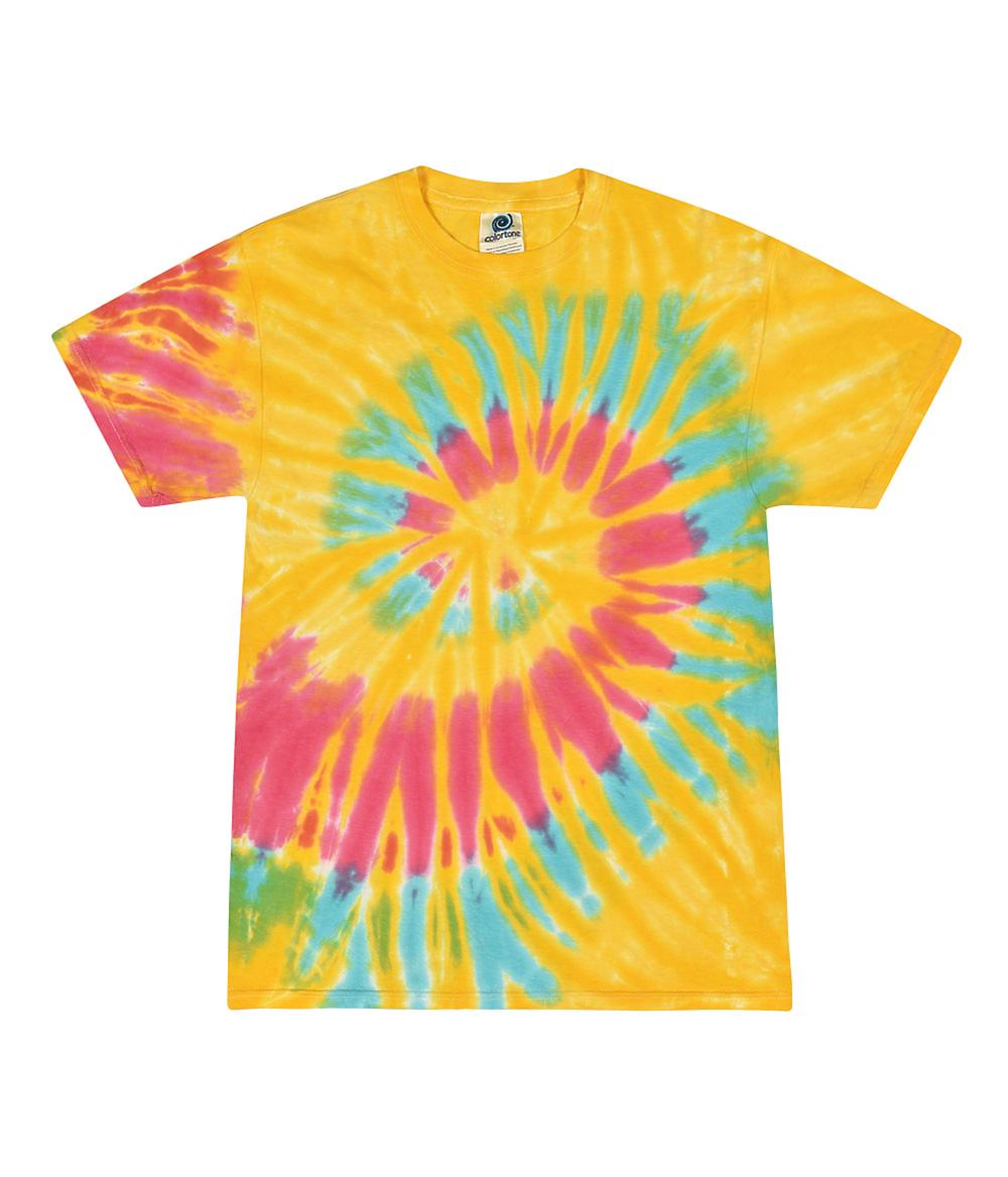 Tie-Dye CD100Y Youth Tie Dye Top in Aurora size Medium | Cotton