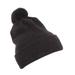 Yupoong 1501P Cuffed Knit Beanie with Pom Hat in Dark Grey | Acrylic