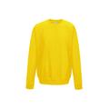 Just Hoods By AWDis JHA030 Adult 80/20 Midweight College Crewneck Sweatshirt in Sun Yellow size 2XL | Ringspun Cotton