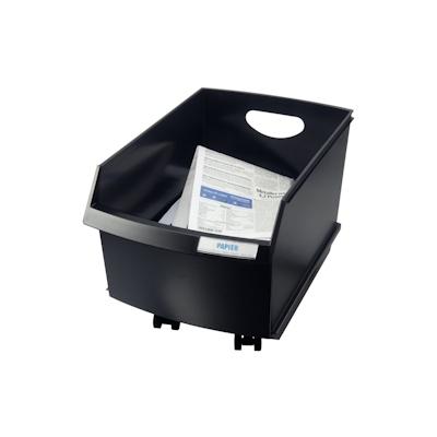 HAN Papier Container LOGO Drive 25l, schwarz, ohne Rollen u. Deckel