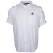 Men's Cutter & Buck White Ohio State Buckeyes Windward Twill Button-Up Short Sleeve Shirt