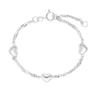 amor - Armband für Mädchen, 925 Sterling Silber | Herz Armbänder & Armreife Weiss Damen