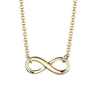 Elli Halskette Choker Infinity Symbol Unendlichkeit 925 Silber goldfarben Damen Image