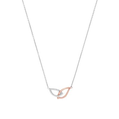 amor - Kette mit Anhänger für Damen, 925 Sterling Silber, Zirkonia synth. Ketten 1 ct Weiss