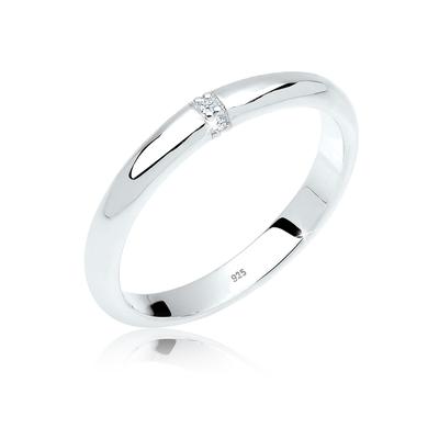 Elli DIAMONDS - Diamant 0.045 ct. Klassik Verlobung 925 Silber Ringe 1 ct Damen