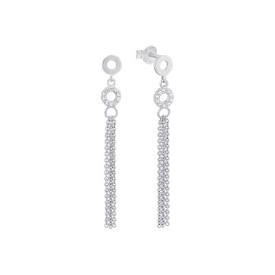 amor - Ohrstecker für Damen, 925 Sterling Silber, Zirkonia synth. Ohrringe 1 ct Weiss