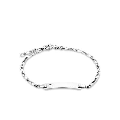 amor - Identarmband für Damen, 925 Sterling Silber Armbänder & Armreife 1 ct Weiss