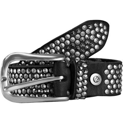 b.belt - Nietengürtel Leder Gürtel Schwarz Herren