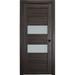 Standard Door - Belldinni Dessa DIY-Friendly Paneled Solid Manufactured Wood & Glass Standard Door Metal in Brown | 79.375 H x 31.75 W in | Wayfair