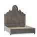 My Chic Nest Amalie Standard Bed Upholstered/Velvet/Polyester/Faux leather/Cotton in Gray | 75 H x 80 W x 87 D in | Wayfair 576-103-1140-K