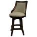Red Barrel Studio® Saine Swivel Counter, Bar & Extra Stool Upholstered, Wood in Black/Brown | 44 H x 22 W x 19 D in | Wayfair