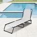 Arlmont & Co. Malone 62.5" Long Reclining Single Chaise Metal in Gray | 10.5 H x 21 W x 62.5 D in | Outdoor Furniture | Wayfair