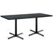 KFI Studios 72" L Breakroom Table & Chair Set Metal in Blue/White/Black | 29 H x 72 W x 36 D in | Wayfair T3672-B2025-BK-GRN