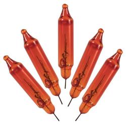 Vickerman 646724 - 2.5 volt 200 mA Pinched Base Glass Amber Incandescent Mini Replacement Bulbs (500 Pack) Christmas Light Bulbs (W2V2008)