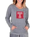 Women's Concepts Sport Gray Temple Owls Mainstream Lightweight Terry Pullover Hoodie