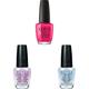 OPI Nail Lacquer Strawberry Margarita Nagellack in Pink mit bis zu 7 Tagen Halt Ergiebig, Nr. NLM23 15ml + 2 x Nail Lacquer Nagellack mit bis zu 7 Tagen Halt Ergiebig, langlebig & splitterfest 15ml