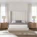 Wade Logan® Austine Low Profile Standard Bed Revolution Performance Fabrics®/Upholstered in White | 87 H x 81 W x 81 D in | Wayfair