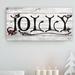 The Holiday Aisle® Jolly by Olivia Rose - Wrapped Canvas Textual Art Print Canvas in Black/Green/Red | 12 H x 24 W x 1.5 D in | Wayfair