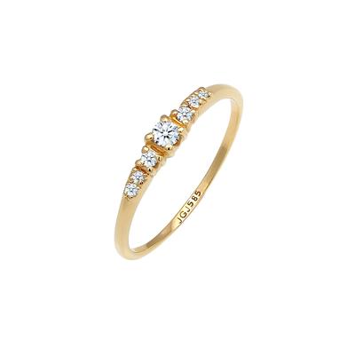 Elli DIAMONDS - Verlobungsring Diamanten (0.11 ct) 585 Weißgold Ringe Damen (303.99 € / 1 ct) Image