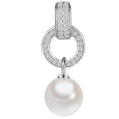 Rafaela Donata - Anhänger Sterling Silber Zirkonia Muschelkernperle in Silber Charms & Kettenanhänger 1 ct Damen (56.99 € / 1 ct) Image