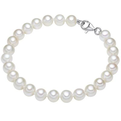 Valero Pearls - Perlen-Armband Sterling Silber Süßwasser-Zuchtperle in Silber Armbänder & Armreife Damen