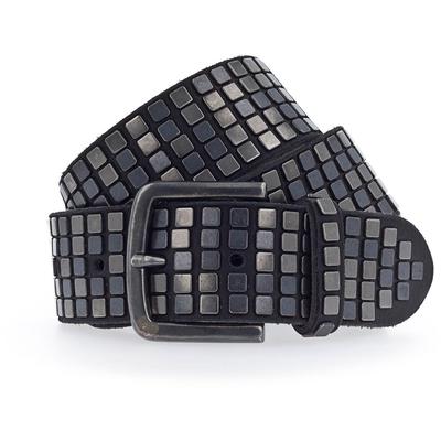 b.belt Quinn Nietengürtel Leder (schwarz schwarz) 100 cm Schwarz Damen Image