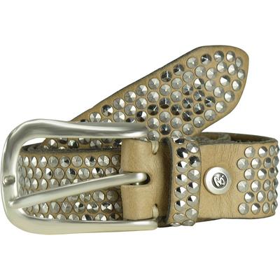 b.belt Nietengürtel Leder 95 cm camel Nude Herren