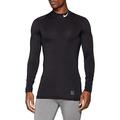 Nike Herren/Uni M NP TOP Long Sleeve COMP Mock Langarm-Funktionsshirt Mit Halskragen, WH/BLK/SLVR/(BLK), MISC