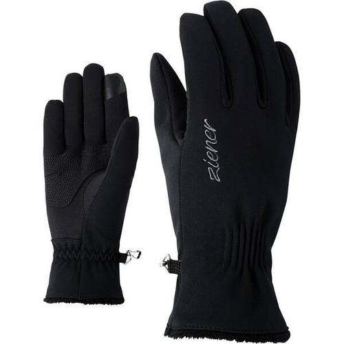 ZIENER Damen Handschuhe Ibrana Touch Lady Glove Multisport, Größe 6,5 in Schwarz