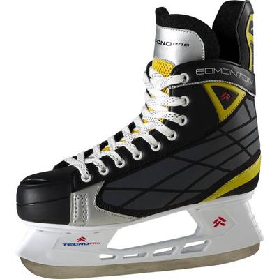 TECNOPRO Herren Eishockeyschuhe Edmonton II, Größe 34 in Schwarz/Gelb/Weiß