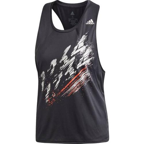 adidas Damen Speed Tanktop, Größe XS in Schwarz/Rot/Weiß