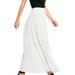 Plus Size Women's Lace Trim Long Skirt by ellos in White (Size 34/36)