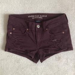 American Eagle Outfitters Jeans | American Eagle Jean Shorts | Color: Red | Size: 2
