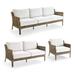 Seton Seating Replacement Cushions - Left-facing Loveseat, Solid, Snow Left-facing Loveseat, Standard - Frontgate