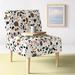 Side Chair - Hashtag Home Addington 63.5Cm Wide Cotton Side Chair Cotton in Brown | 32 H x 25 W x 32 D in | Wayfair