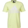 adidas Herren Logo Tee Sportmode T-Shirt, Größe S in Gelb/Weiß